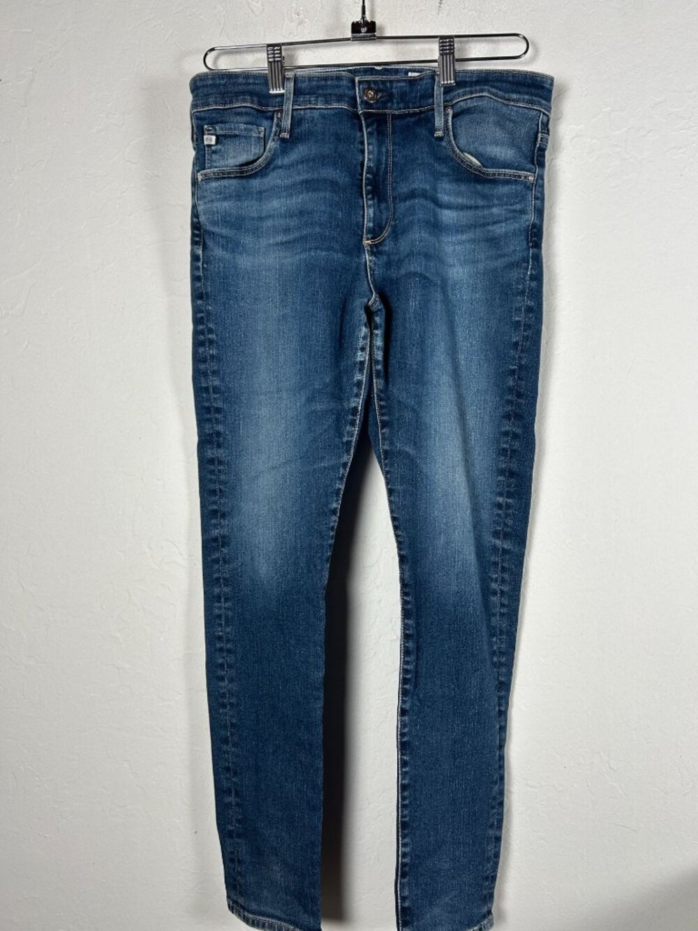AG Adriano Goldschmied Womens Farrah Ankle High-Rise Skinny Jeans 31R Denim Blue